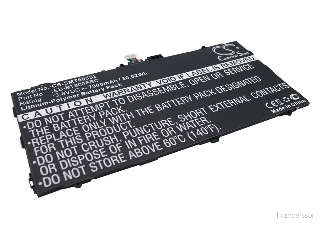 Batteri til EB-BT800FBU for Samsung, 3.8V, 7900 mAh v:6080461