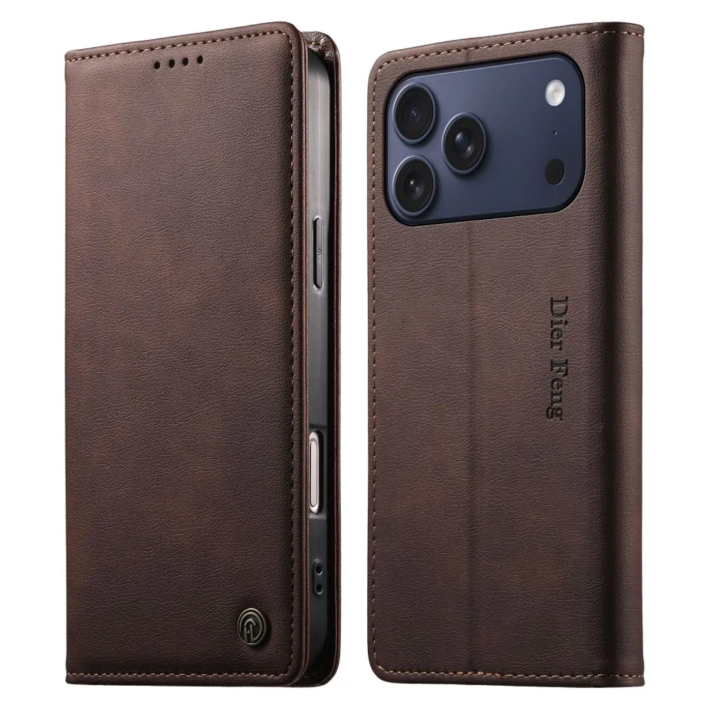 DIERFENG iPhone 18 Pro Max/17 Pro Max Lommeboketui RFID-blokkerende – Mørk brun v:2747669 DIERFENG iPhone 18 Pro Max/17 Pro Max Lommeboketui RFID-blokkerende – Mørk brun v:2747669