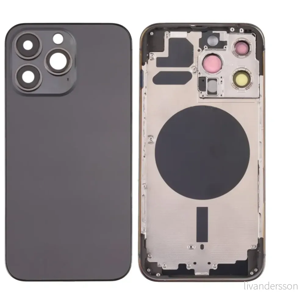 iPhone 13 Pro Bakdeksel med Små Deler (uten logo) – Sort v:3225721