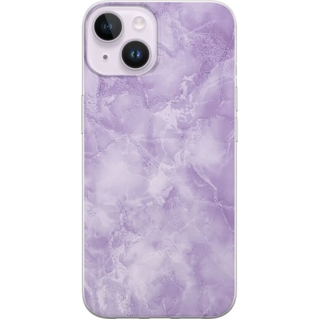 Apple iPhone 14 Plus Gjennomsiktig Telefondeksel Lila marmor v:1856586