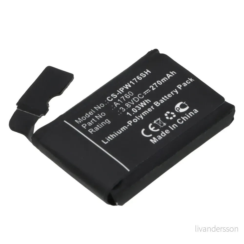 Batteri til A1760 for Apple, 3,8V, 270mAh v:7984422
