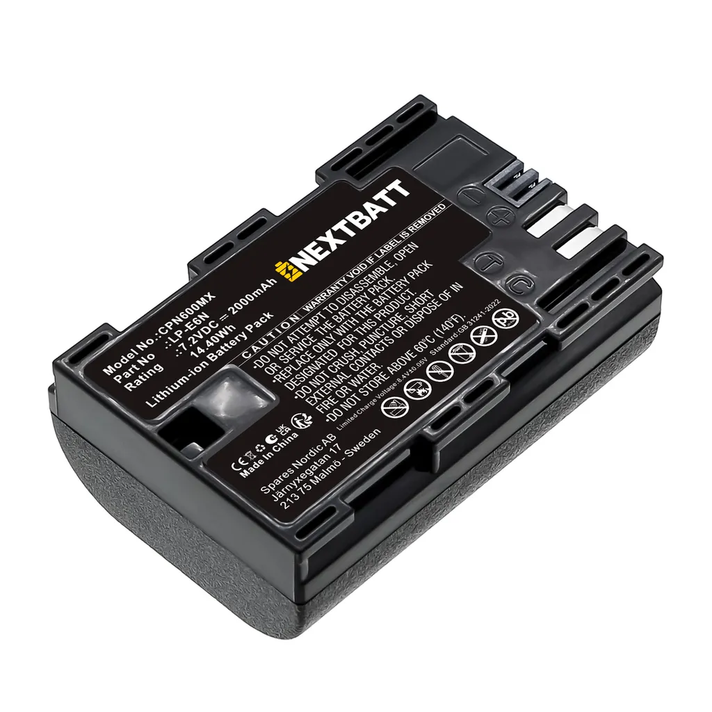 Batteri til Canon 5D Mark III, 7,2V, 2000mAh v:4920056