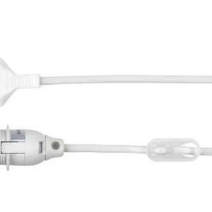 E14 Lampesett Hvit 3,5m med Lampeholder og Skjermring v:9058805