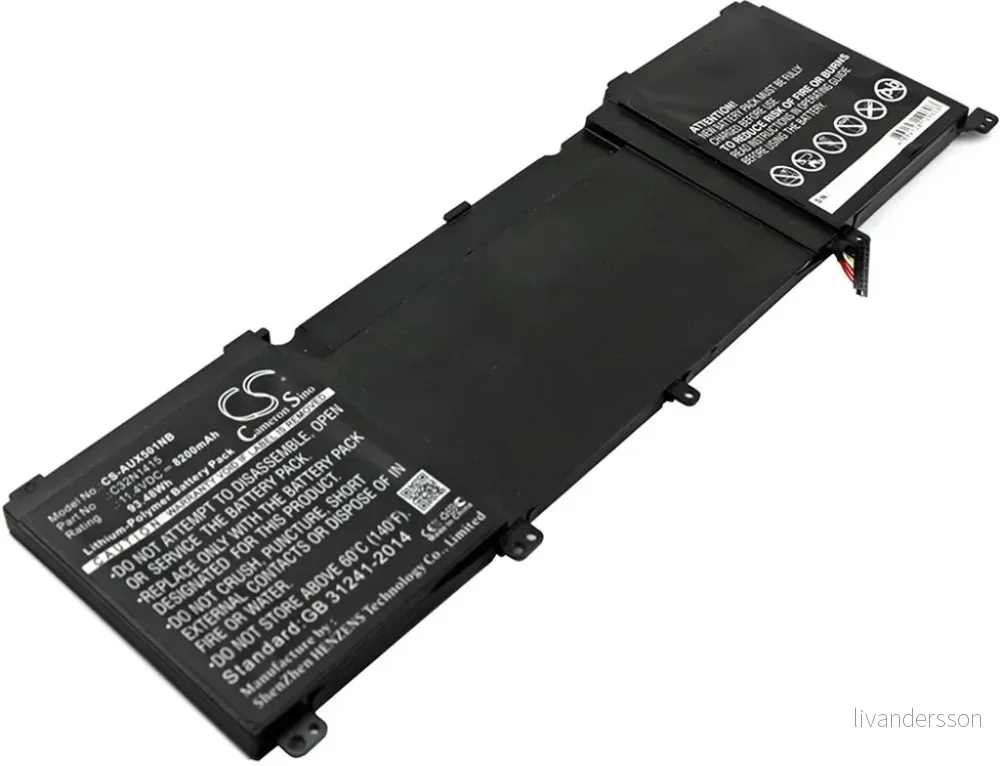 Batteri til Asus UX501JW-CN128H, 11,4V, 8200mAh v:4236593