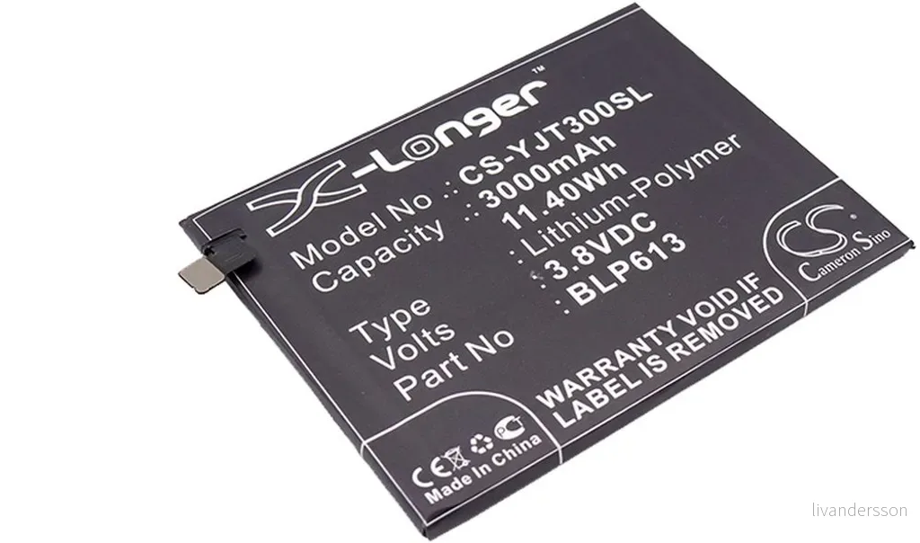 Batteri til Oneplus 3, 3.8V, 3000 mAh v:2354724