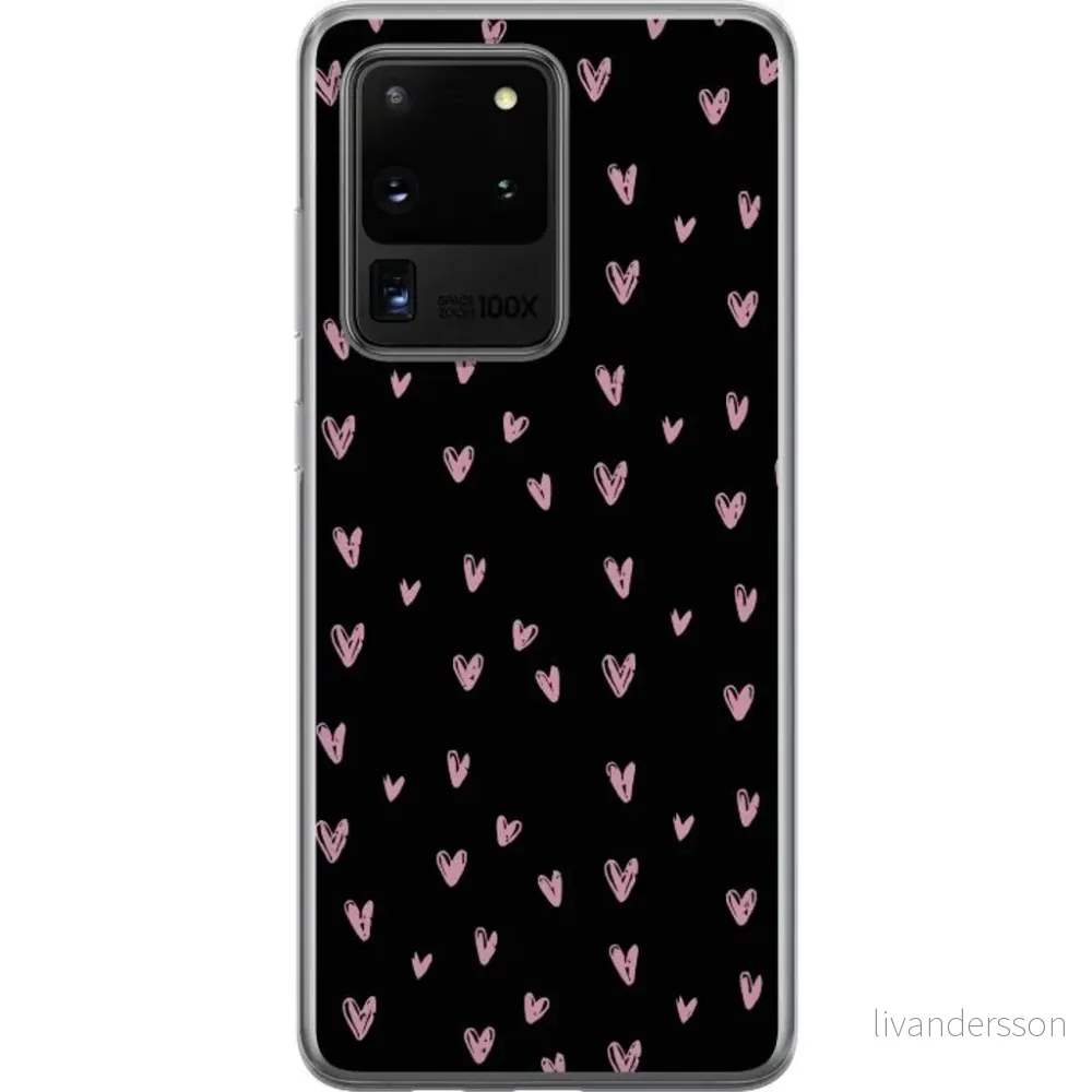 Samsung Galaxy S20 Ultra Gjennomsiktig Telefondeksel Små Kärleksymboler v:6720984