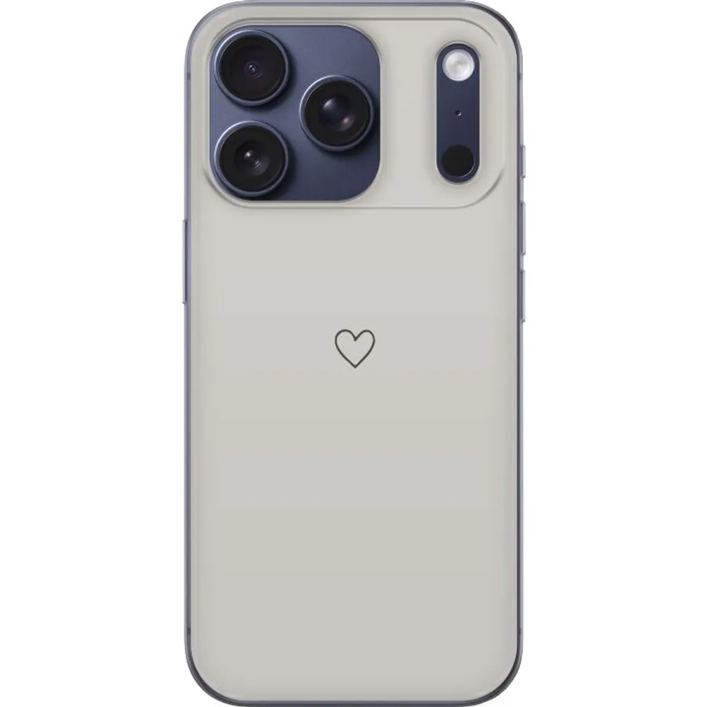Apple iPhone 18 Pro Telefondeksel Grått hjärta v:2601904
