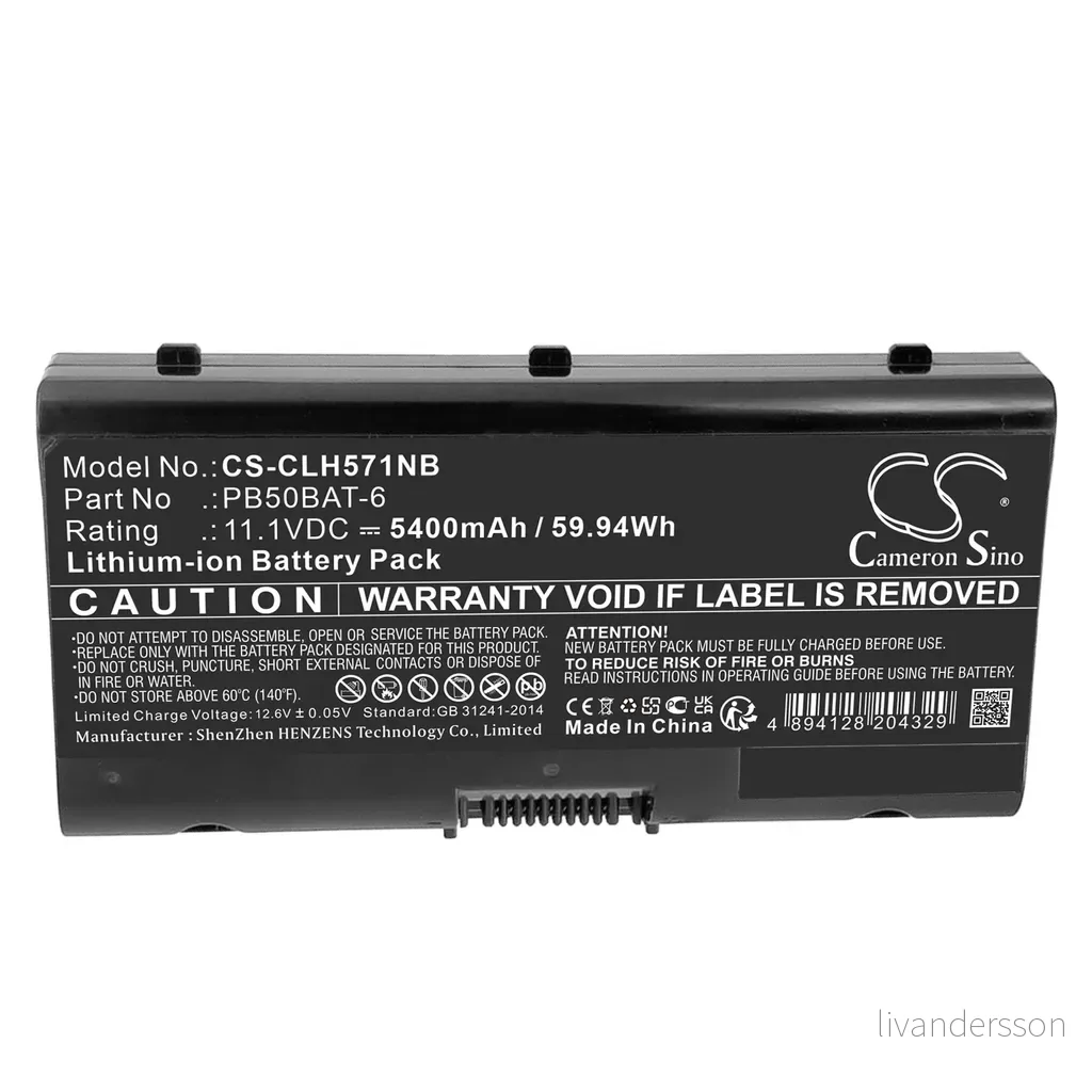 Batteri til XMG Apex 15, 11.1, 5400mAh v:5597776