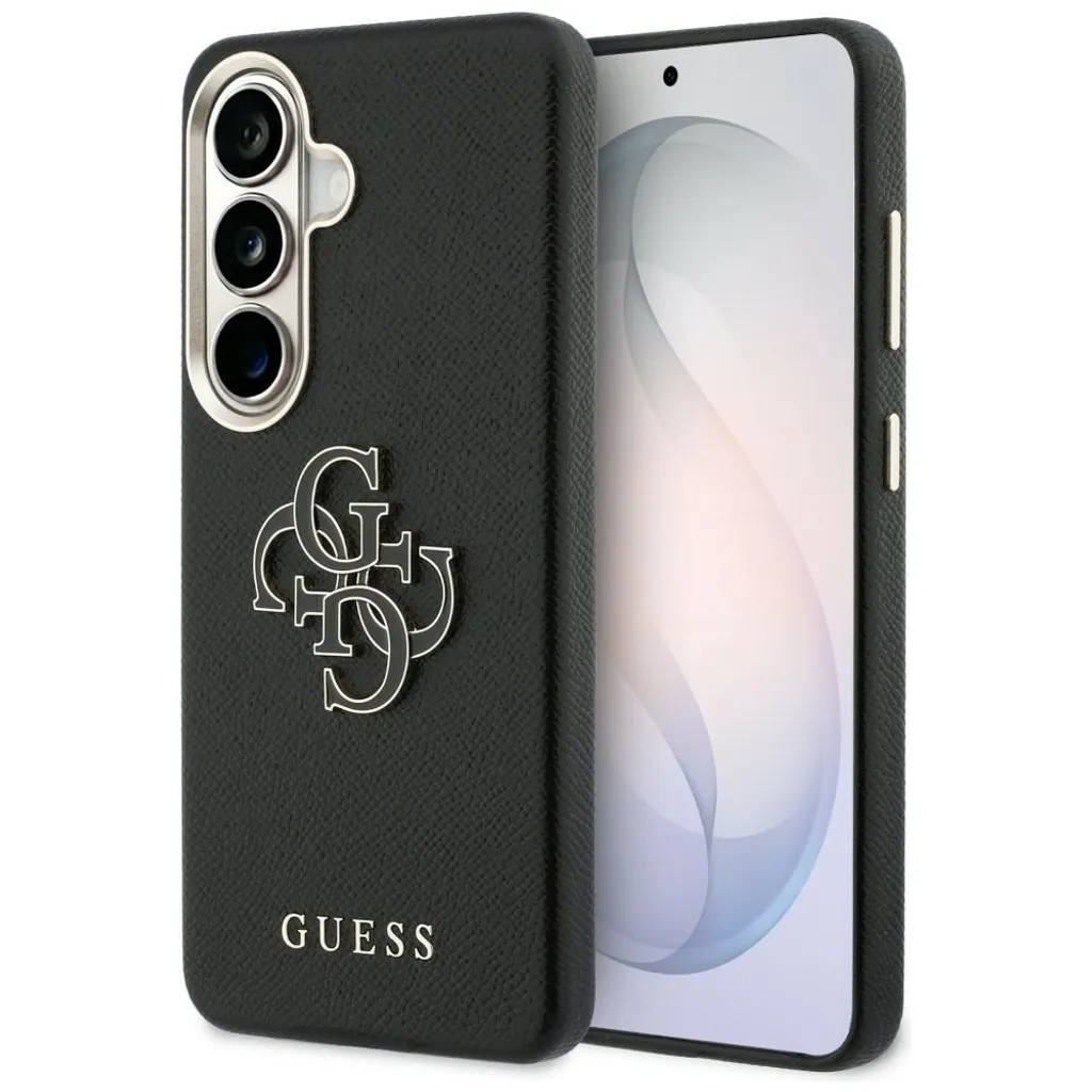 Guess Grained Big 4G Metal Logo Deksel til Samsung Galaxy S26 Plus – Svart v:4912790