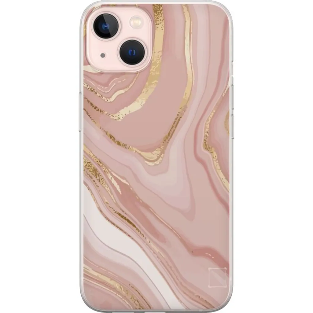 Apple iPhone 13 Gjennomsiktig Telefondeksel Ljusrosa marmor v:6802401