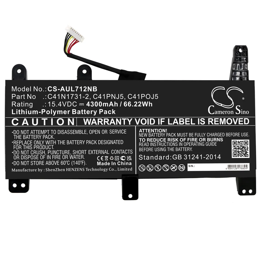 Batteri til ROG STRIX SCAR III G531GW-KB71, 15.4V, 4300mAh v:4816732