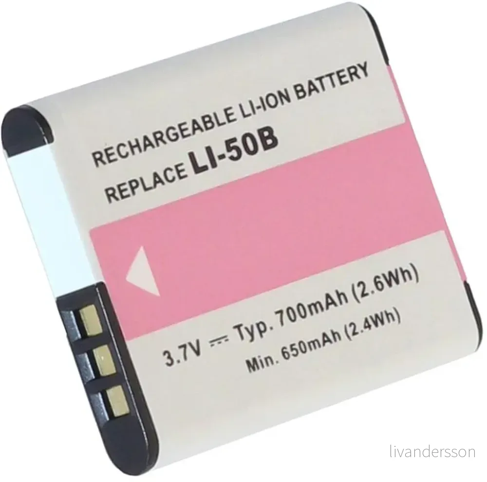 Batteri til Olympus u TOUGH-8000, 3.6V (3.7V), 700 mAh v:3671210