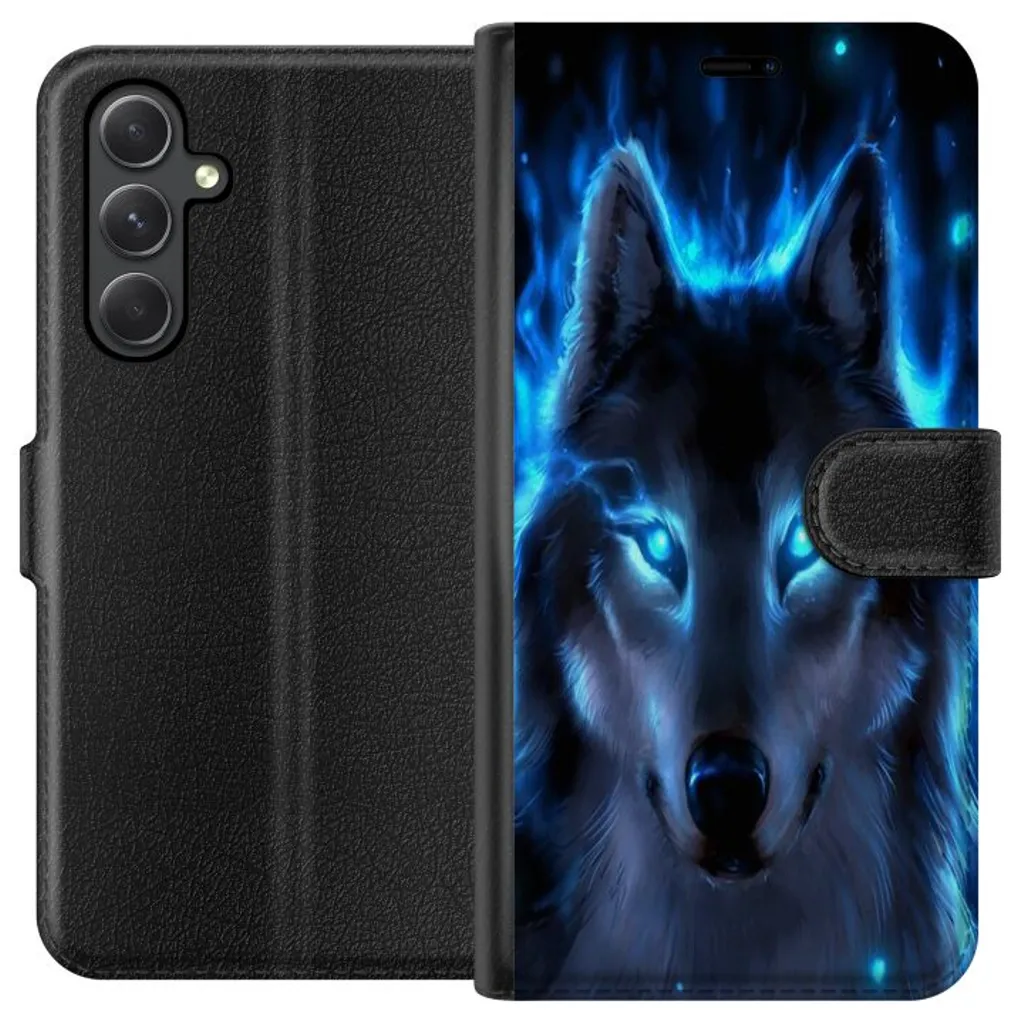 Samsung Galaxy A05s Sort Lommebokdeksel Blå Varg v:6290011