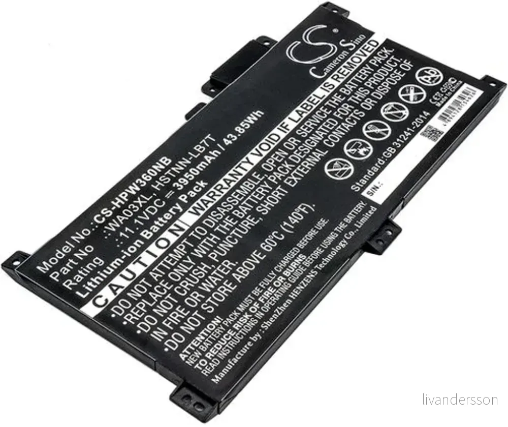 Batteri til HP Pavilion X360 15-BR009UR, 11.1V, 3950 mAh v:2474368