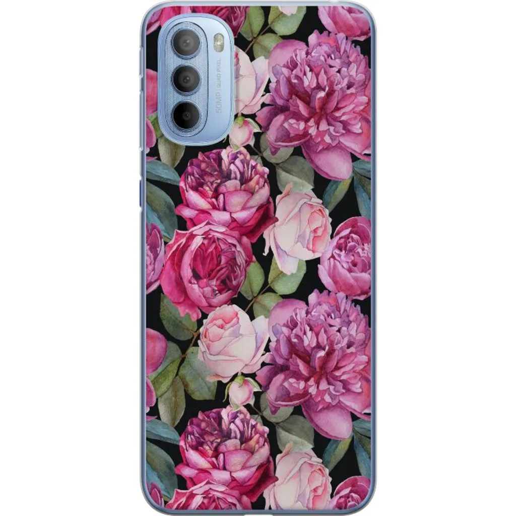 Motorola Moto G31 Gjennomsiktig Telefondeksel Rosor v:3188412