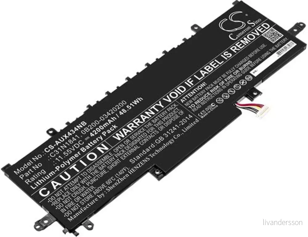 Batteri til Asus ZenBook Flip 14 UX463FL-AI073R, 11.55V, 4200 mAh v:1594411