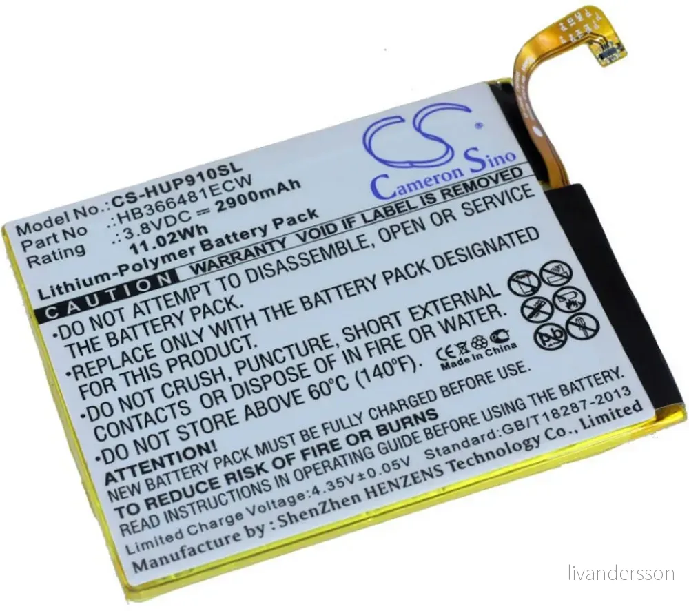 Batteri til Huawei Y7 2018 Dual SIM LTE, 3.8V, 2900 mAh v:7597586