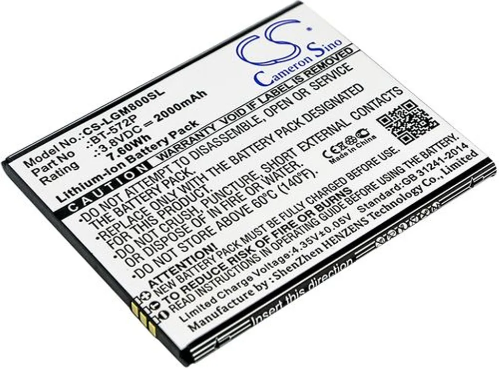 Batteri til BT-572P for Leagoo, 3.8V, 2000 mAh v:2727286
