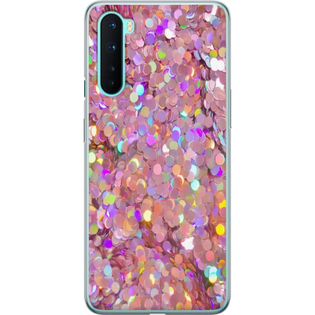 OnePlus Nord Gjennomsiktig Telefondeksel Glitter v:1026314