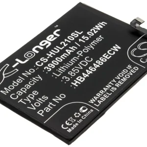 Batteri til HB446486ECW for Huawei, 3.85V, 3900 mAh v:5357100 Batteri til HB446486ECW for Huawei, 3.85V, 3900 mAh v:5357100
