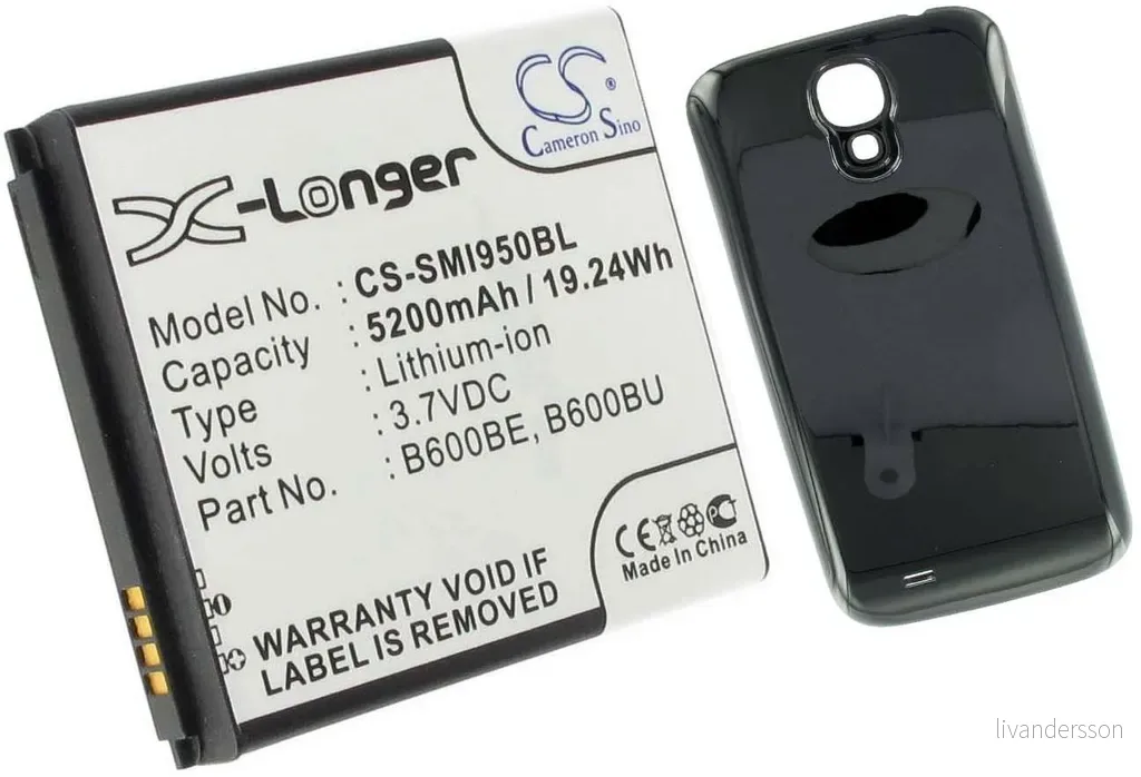 Batteri til Samsung GT-i9505, 3.7V, 5200 mAh v:6300464