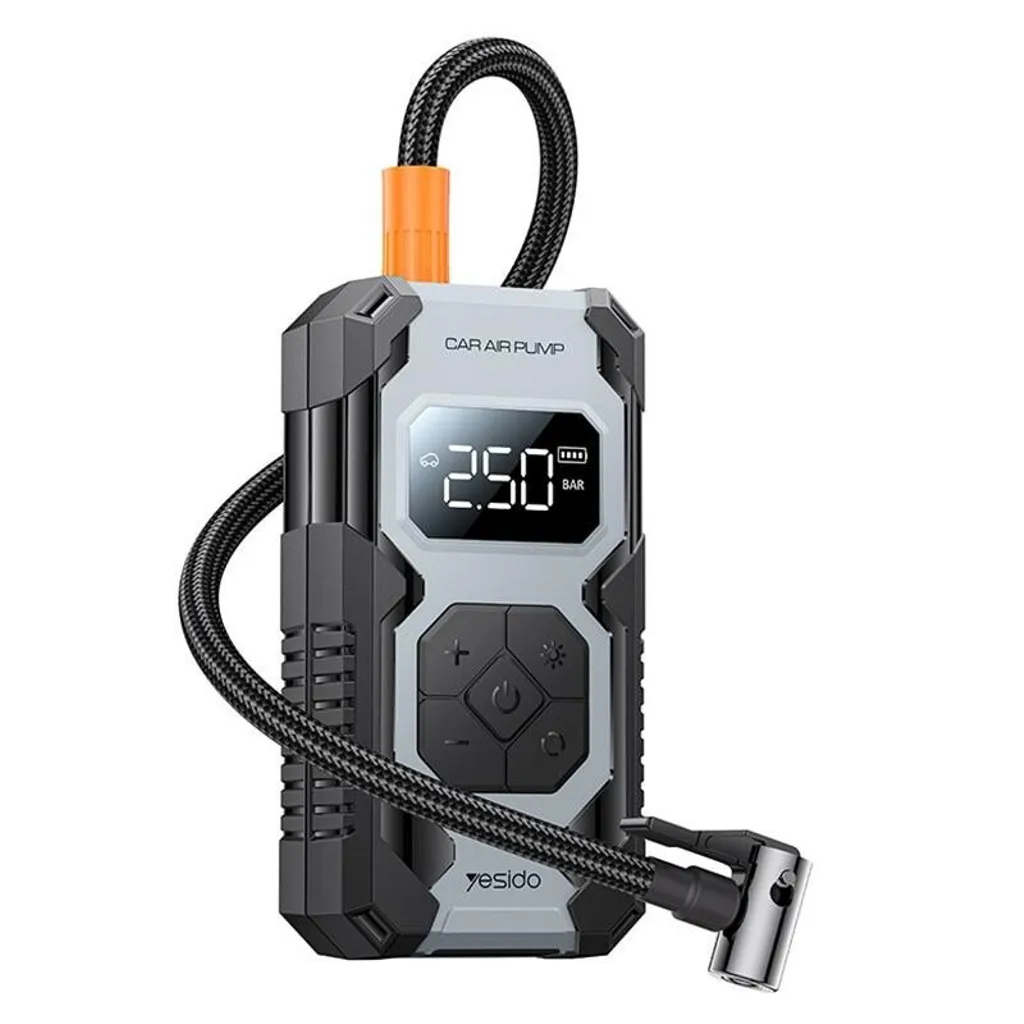 Yesido VC12 multifunksjonell trådløs luftpumpe 7800mAh for bil/sykkel v:6887818