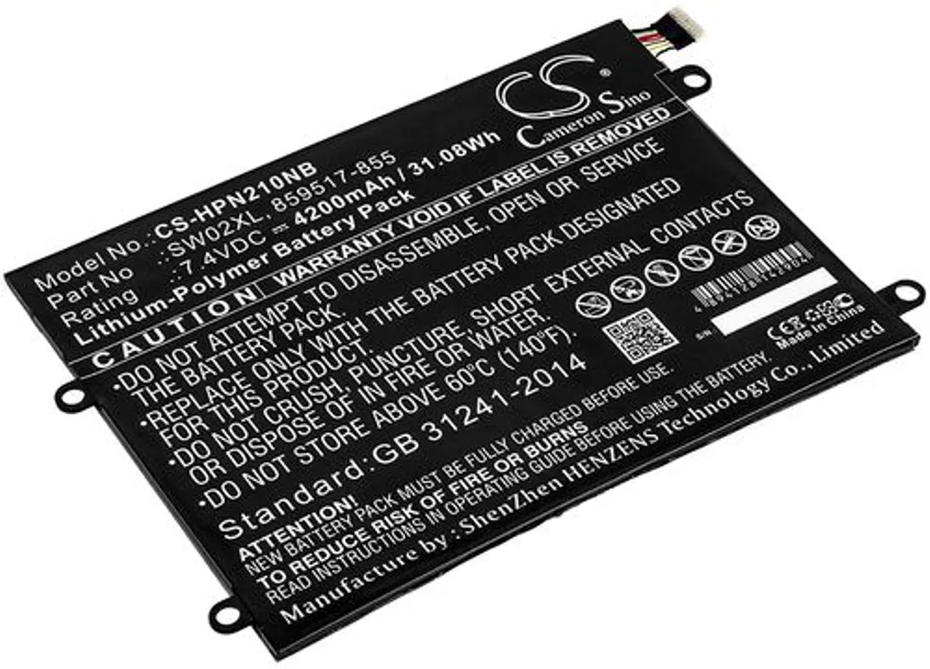 Batteri til HP Notebook X2 10-P017NL, 7.4V, 4200 mAh v:4356318