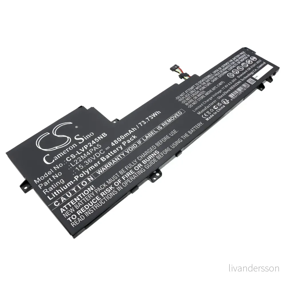 Batteri til SB11K39358 for Lenovo, 15.36V, 4800mAh v:6707909