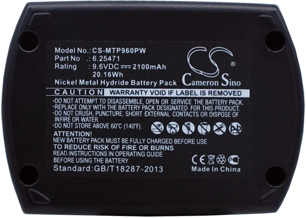 Batteri til Metabo BSP9.6, 9.6V, 2100 mAh v:6174745