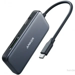 Anker USB-C-hub 5-i-1 2x USB/A 3.0 / 1x HDMI / 1x SD / 1x microSD – Svart v:4818143