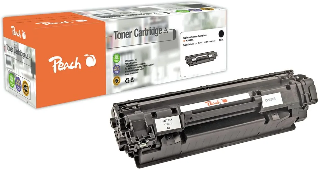Peach-tonerkassetter som passer HP LaserJet P1008 tonerkassett, svart v:8465402