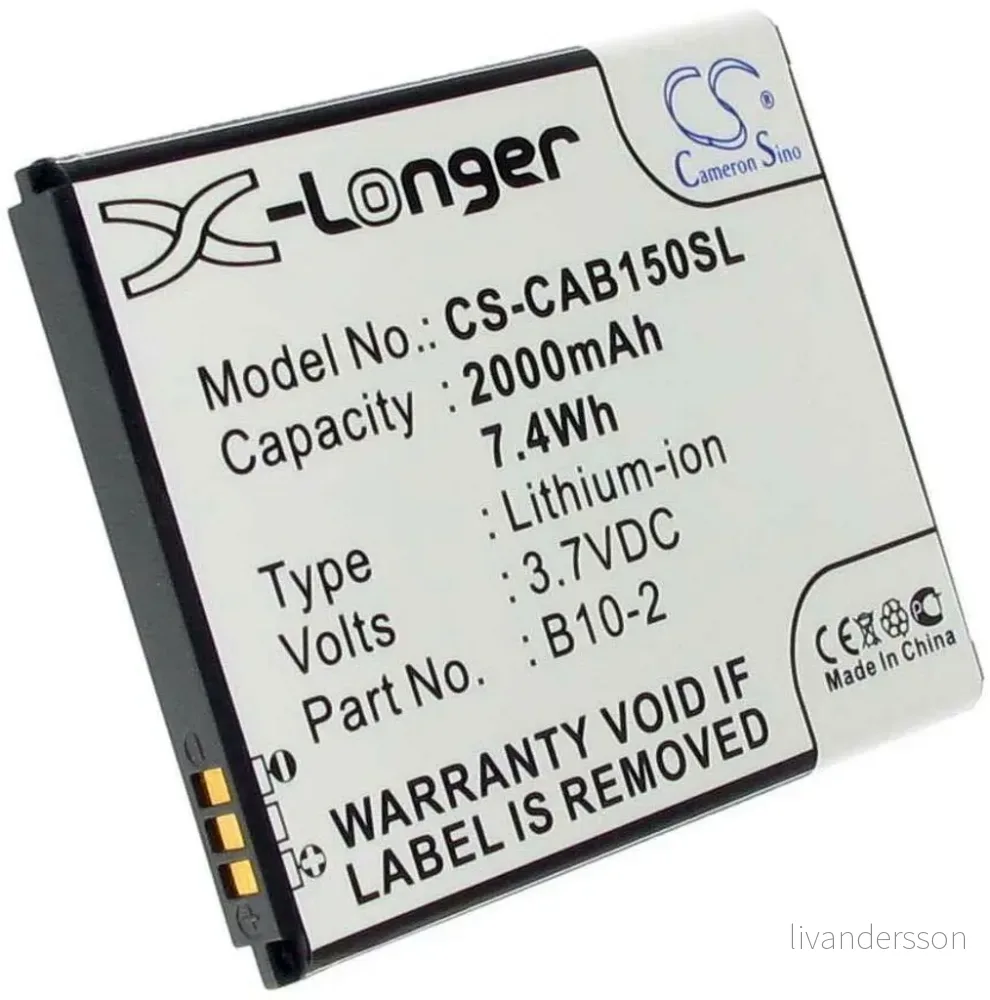 Batteri til CAT B15, 3.7V (3.6V), 2000 mAh v:9743743
