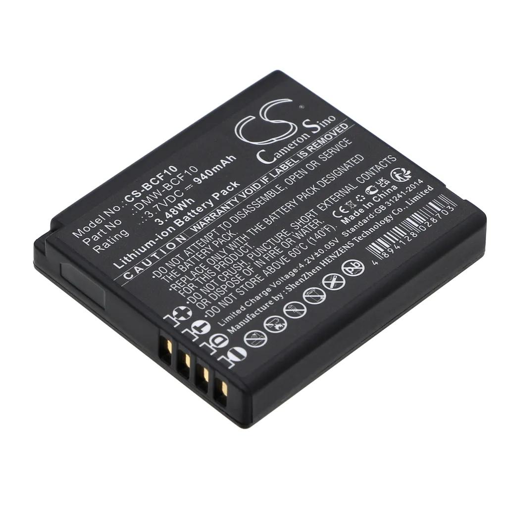 Batteri til Panasonic Lumix DMC-FX60V, 3,6 (3,7)V, 940mAh v:3398726