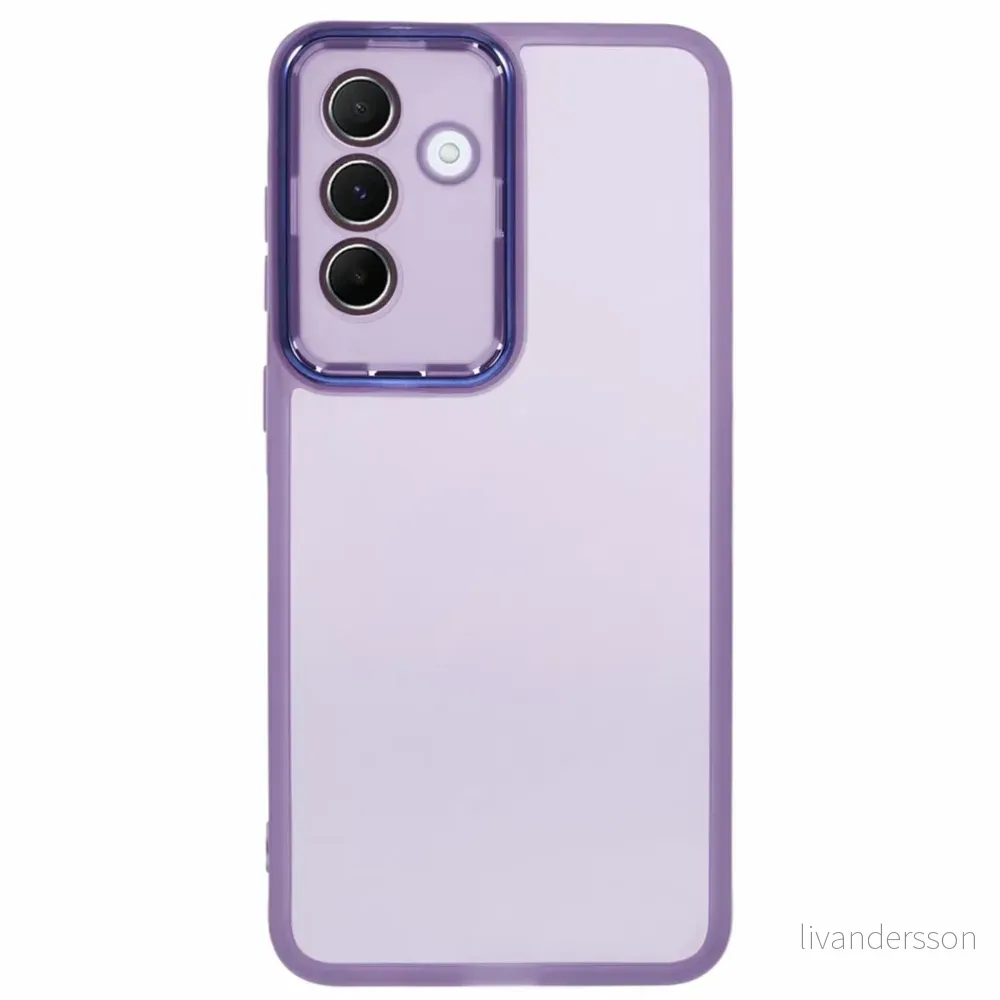Samsung Galaxy A27 5G Deksel Elektrobelagt Kameraramme – Gjennomsiktig Lilla v:9916520