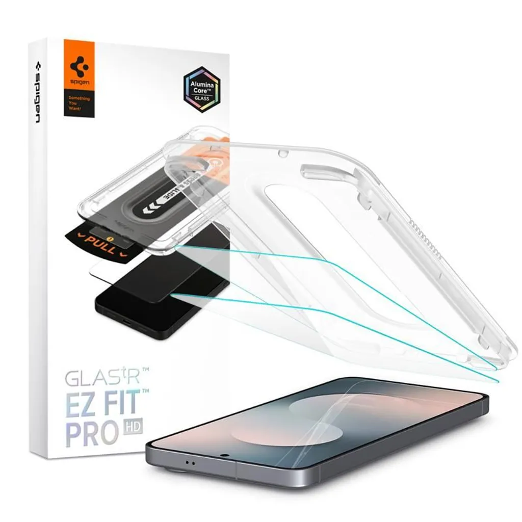 Spigen Glas.tR EZ Fit Pro Samsung Galaxy S25 FE Skjermbeskytter 2-pakning v:1442702 Spigen Glas.tR EZ Fit Pro Samsung Galaxy S25 FE Skjermbeskytter 2-pakning v:1442702