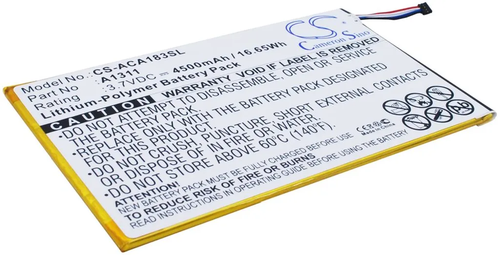 Batteri til Acer A1-830-2Csw-L16T, 3.7V, 4500 mAh v:5214773