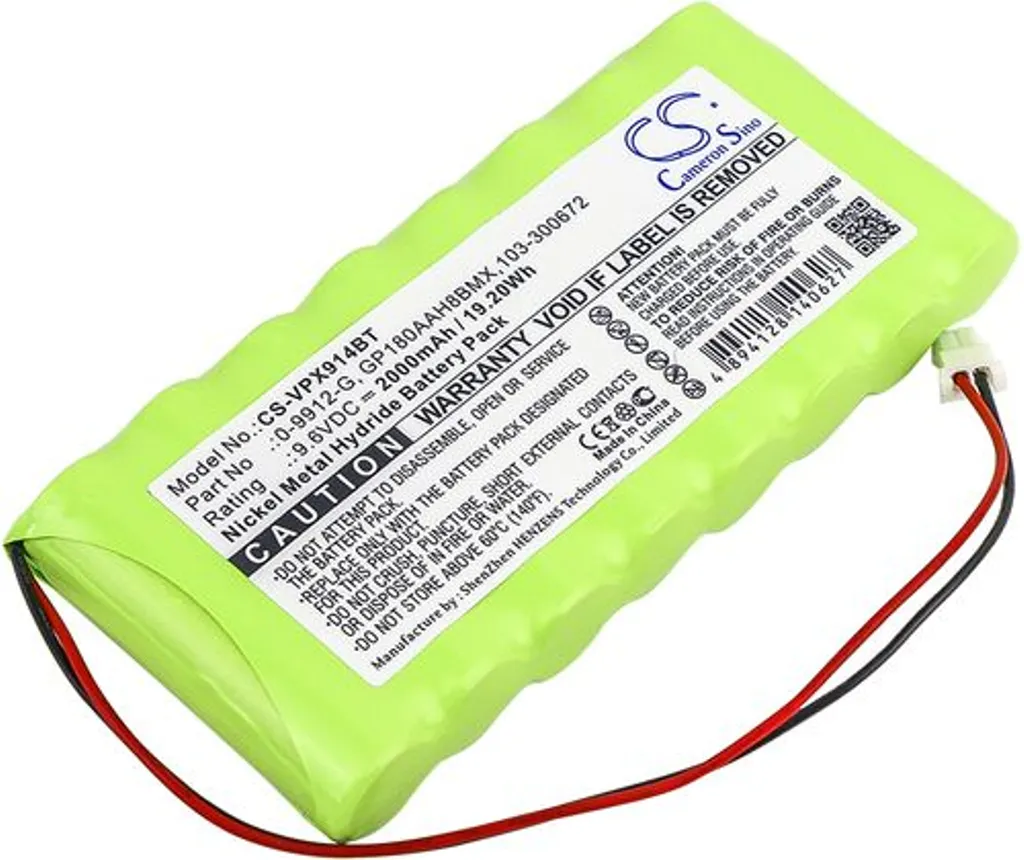Batteri til Visonic Amber Select, 9.6V, 2000 mAh v:1410210