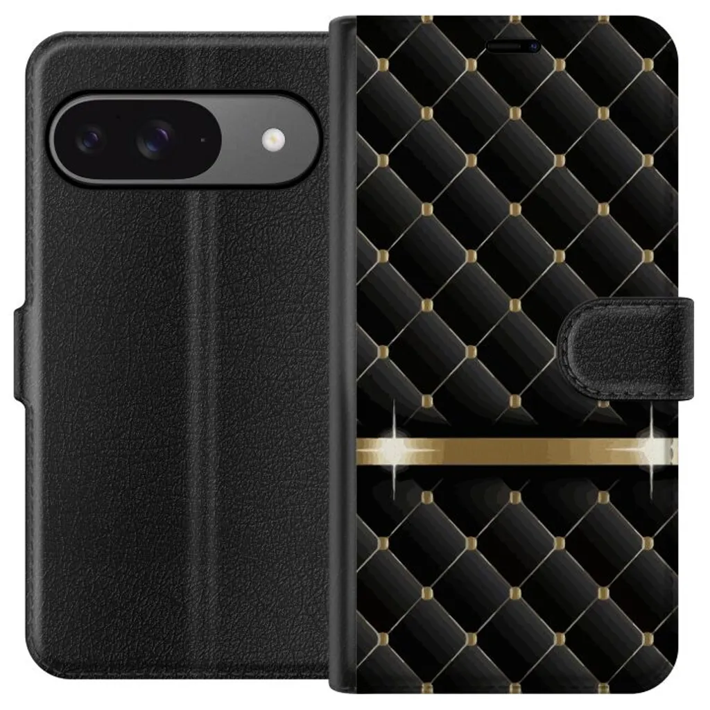 Google Pixel 9 Pro Sort Lommebokdeksel Lyxigt v:5841535