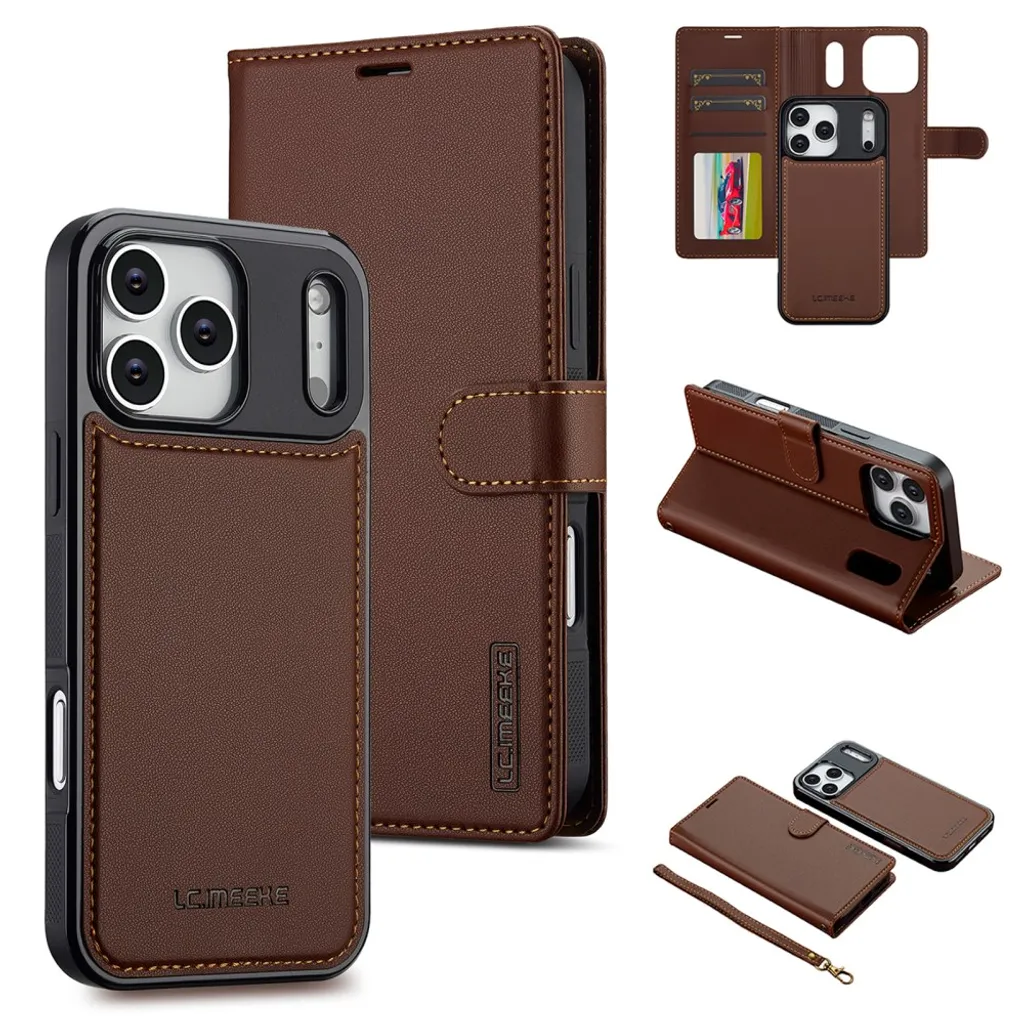 LC.IMEEKE iPhone 18 Pro Max/17 Pro Max MagSafe-etui med lommebok – Brun v:7760616 LC.IMEEKE iPhone 18 Pro Max/17 Pro Max MagSafe-etui med lommebok – Brun v:7760616