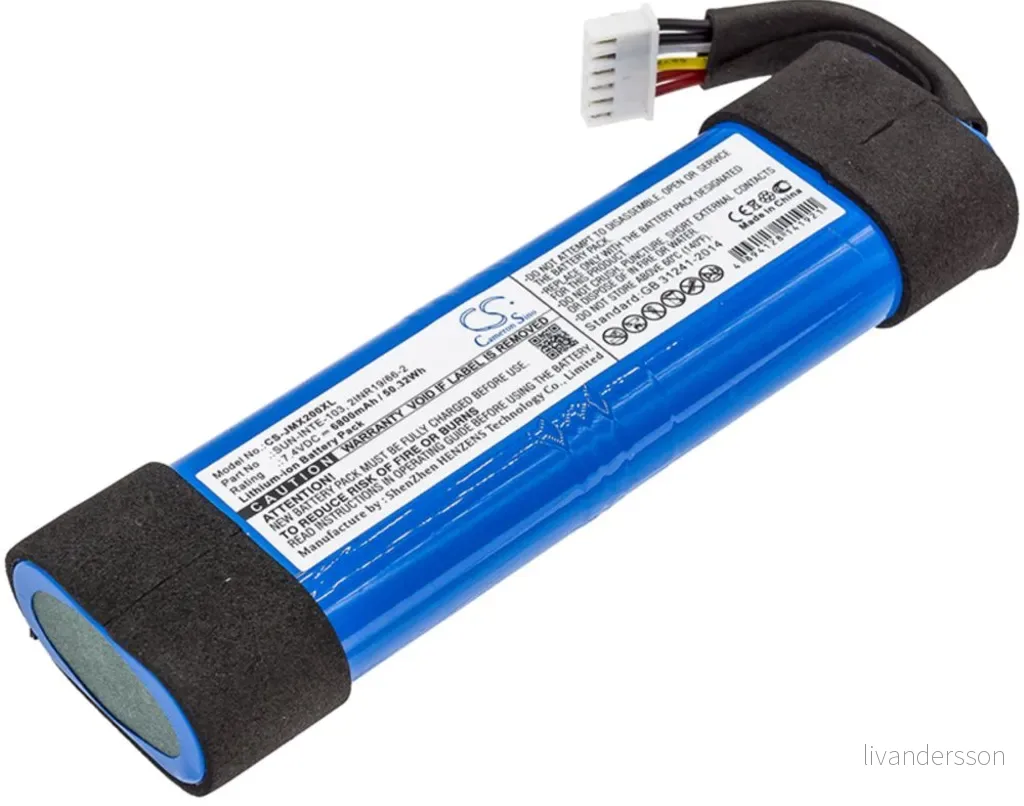 Batteri til ID1019 for JBL, 7,4V, 6800mAh v:4962754