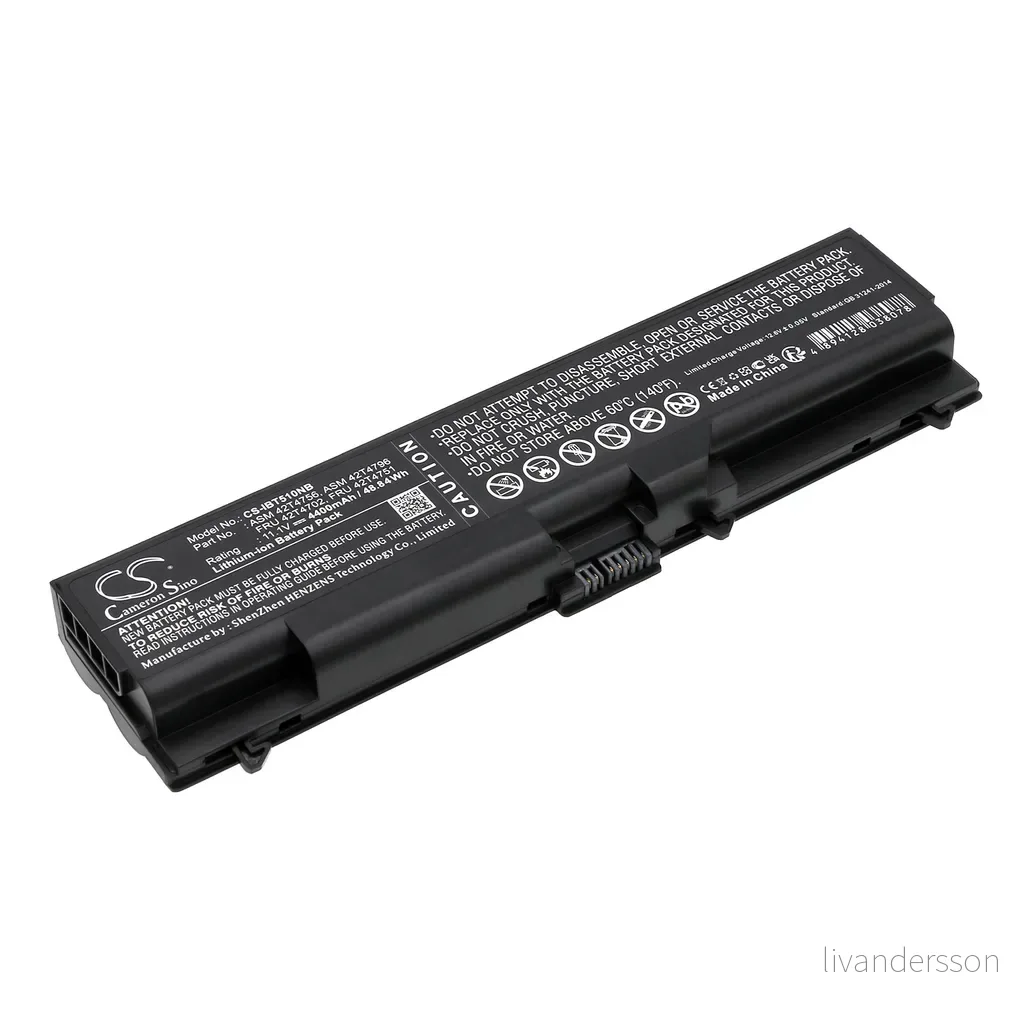 Batteri til Lenovo ThinkPad L520 7859-4Vx, 11,1V, 4400mAh v:4107455