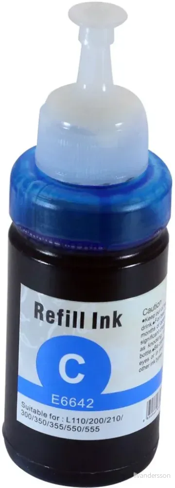 Kompatibel med Epson EcoTank ET-2500 blekkpatron, 70ml, cyan v:6345378