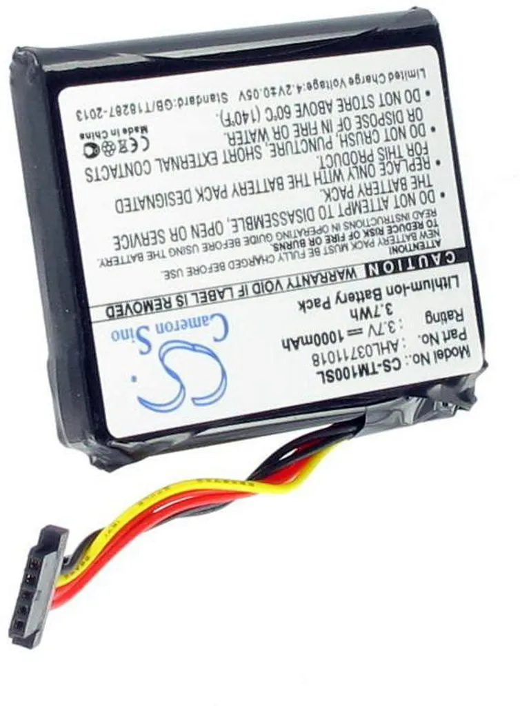 Batteri til 4CQ02 for Tomtom, 3.6(3.7V), 1000 mAh v:7465177