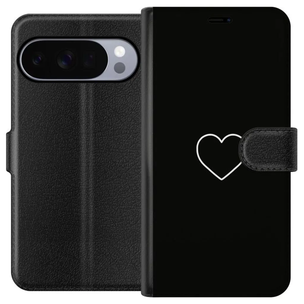 Google Pixel 11 Pro Sort Lommebokdeksel Hjärta v:9573758