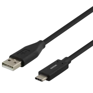 USB-C til USB-A kabel 0,5m 3A – svart v:5654390 USB-C til USB-A kabel 0,5m 3A – svart v:5654390