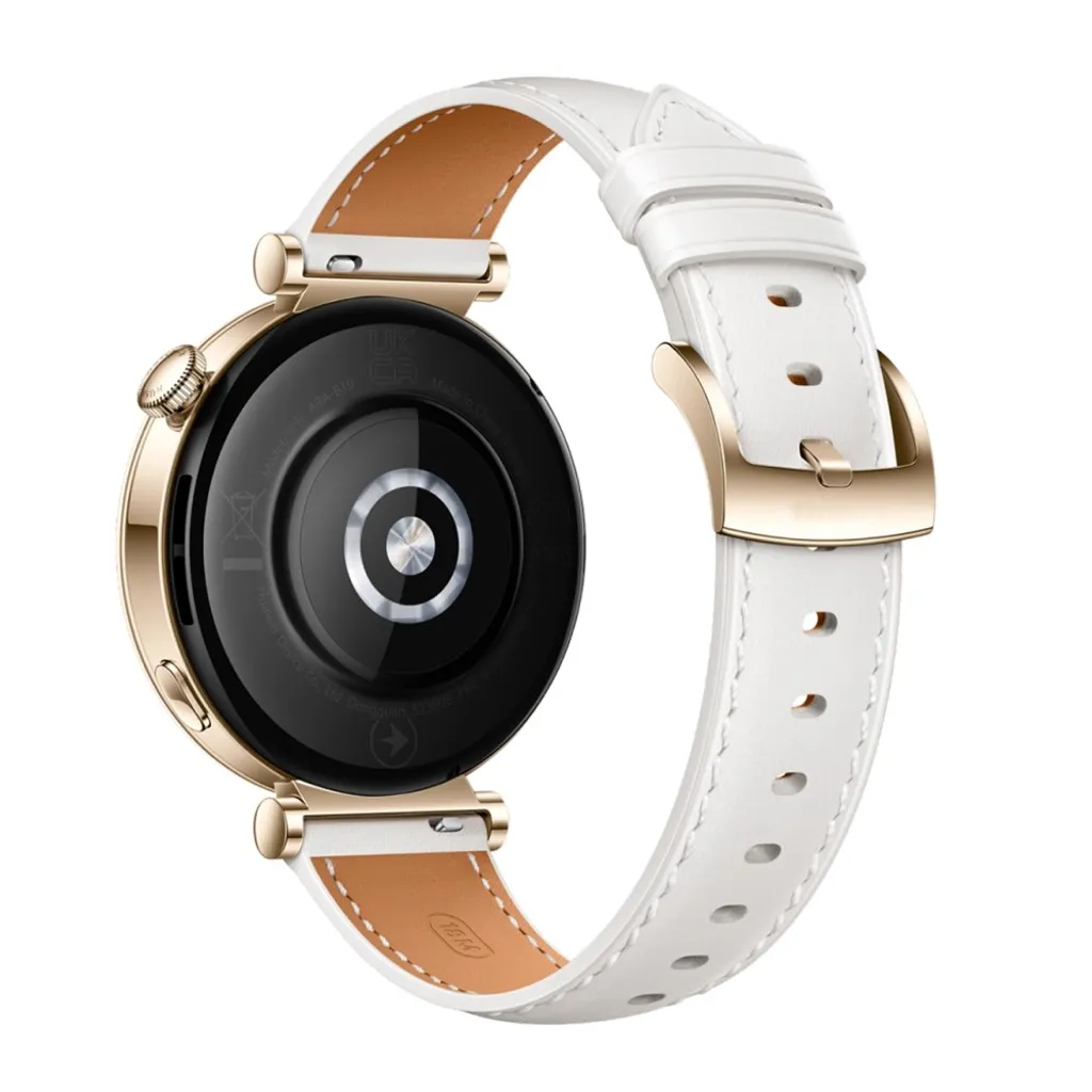 Garmin Venu 3S/2S/Forerunner 265S/255S etc. Klokkereim i ekte skinn – hvit v:5446125