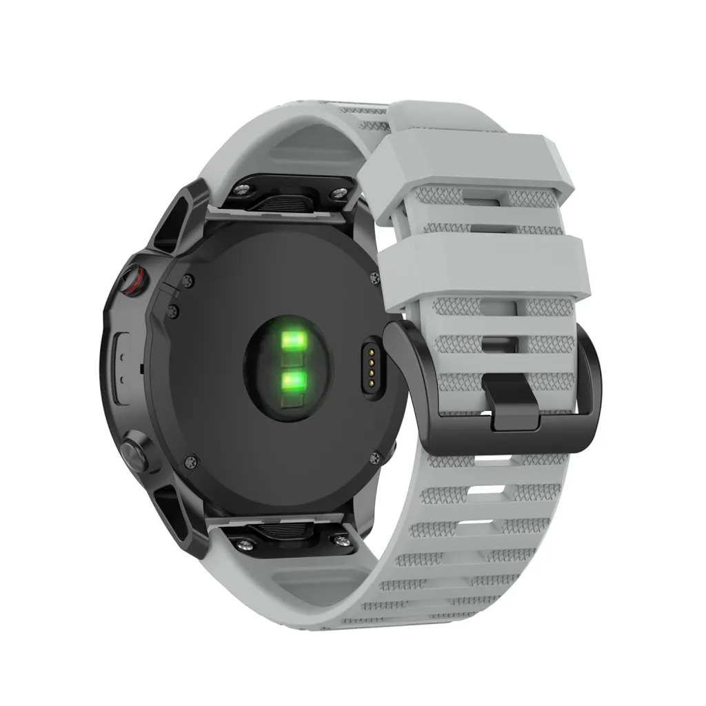 Garmin Fenix 7X/6X/6X Pro/5X/5X Plus etc. Klokkereim i silikon – Grå v:2243533 Garmin Fenix 7X/6X/6X Pro/5X/5X Plus etc. Klokkereim i silikon – Grå v:2243533