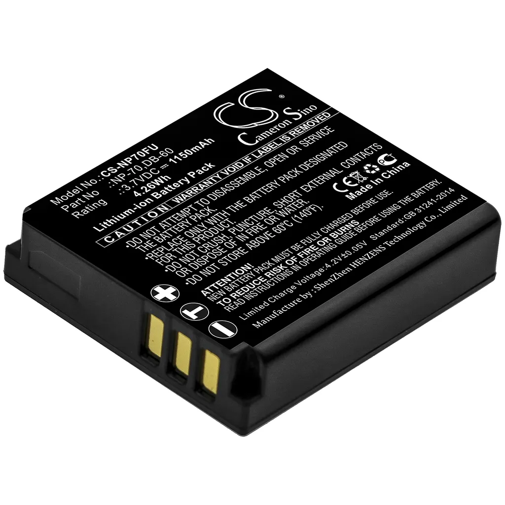Batteri til Ricoh Caplio R5, 3,6 (3,7)V, 1100mAh v:6817923