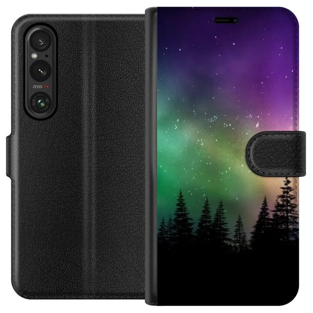 Sony Xperia 1 V Sort Lommebokdeksel Norrsken v:2598778