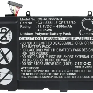 Batteri til Asus S551LA, 11.1V, 4500 mAh v:6434189 Batteri til Asus S551LA, 11.1V, 4500 mAh v:6434189